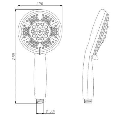 Invena Elia AS51001 słuchawka prysznicowa