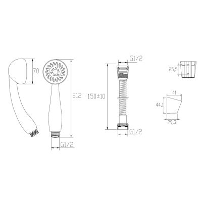 Invena Gracja AU15M01 zestaw prysznicowy