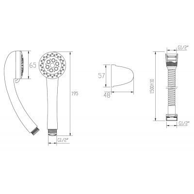 Invena Klio AU20M01 zestaw prysznicowy