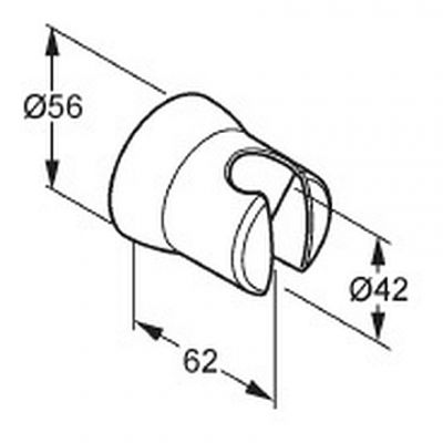 Uchwyt prysznicowy 630500500 Kludi Sirena