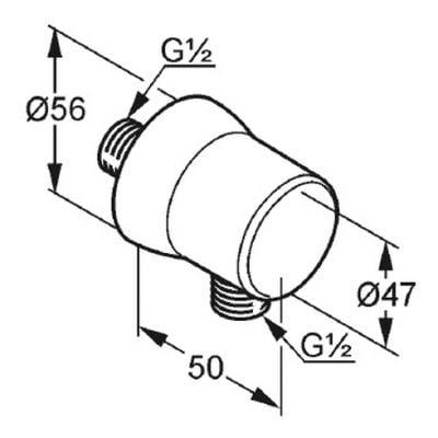 Kludi Sirena 630610500 przyłącze kątowe