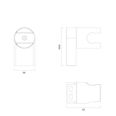 Uchwyt prysznicowy cm 19001030 Ksuro 01