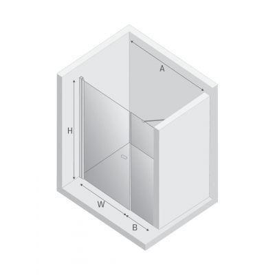 Drzwi prysznicowe 110 cm uchylne złoty szczotkowany/szkło przezroczyste D0941AWP New Trendy New Soleo Light Gold