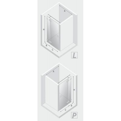 Drzwi prysznicowe 80 cm uchylne chrom połysk/szkło przezroczyste EXK4450 New Trendy Eventa