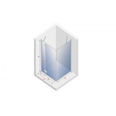 Kabina prysznicowa prostokątna 110x80 cm EXK1019EXK1011L New Trendy Modena