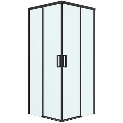 Kabina prysznicowa 80x80 cm kwadratowa czarny mat/szkło przezroczyste 20005300 Oltens Breda