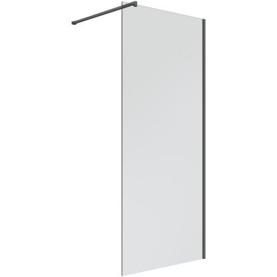 Ścianka prysznicowa 80 cm czarny mat/szkło przezroczyste 22000300 Oltens Bo