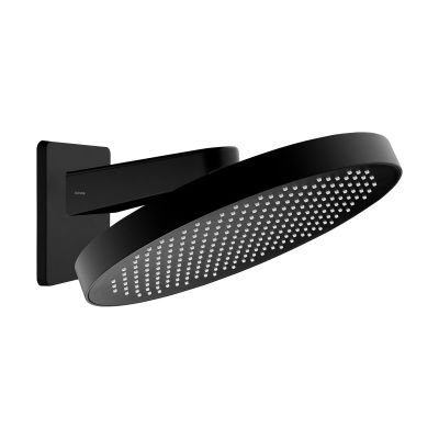 Deszczownica 32x32 cm okrągła czarny mat 37009300 Oltens Regna