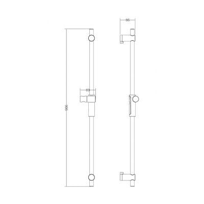 Drążek prysznicowy DR11CR Omnires