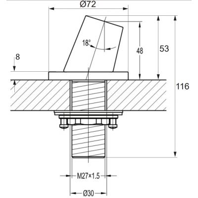 Omnires H14CR element do montażu nawannowego