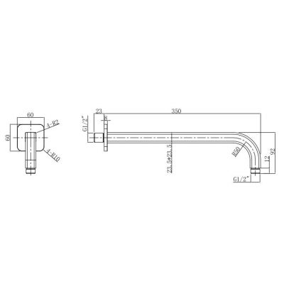 Omnires RA15BL ramię ścienne