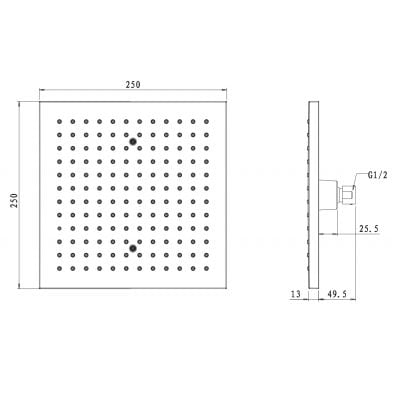 Omnires Ocean WGR225CR deszczownica