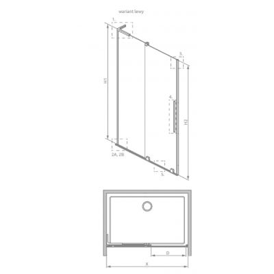 Zestaw Radaway 101105300101, 103075720101L