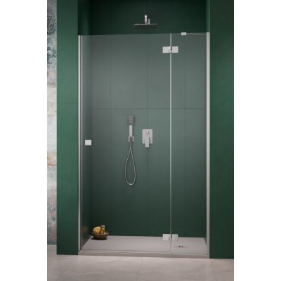 Drzwi prysznicowe 130 cm uchylne szczotkowany/szkło przezroczyste 13850179101R Radaway Essenza Brushed Nickel DWJ