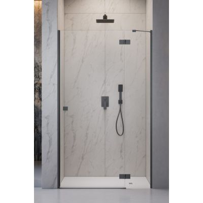 Drzwi prysznicowe 130 cm uchylne szczotkowany/szkło przezroczyste 13850179201R Radaway Essenza Pro Brushed Gunmetal DWJ