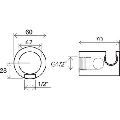Przyłącze kątowe z uchwytem X07P572 Ravak