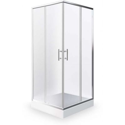 Kabina prysznicowa 90x90 cm kwadratowa chrom połysk/szkło matowe N0655 Roth Project Line