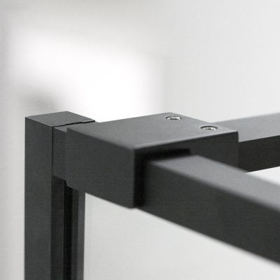 Ścianka prysznicowa walk-in 100 cm czarny mat/szkło przezroczyste PLH10020NPE Roth Walk In