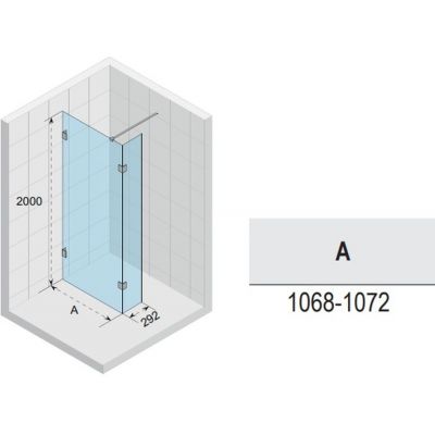 Kabina prysznicowa walk-in G001125121 Riho Scandic