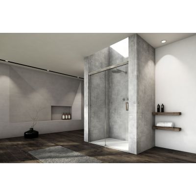 Drzwi prysznicowe 150 cm rozsuwane do ścianki bocznej CAS2G1505007 SanSwiss Cadura