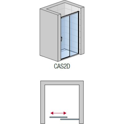 Drzwi prysznicowe CAS2D1800607 SanSwiss Cadura