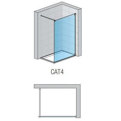 Ścianka prysznicowa walk-in 90 cm CAT40901207 SanSwiss Cadura