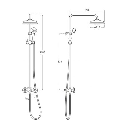 Roca Carmen A5A974BC00 zestaw prysznicowy