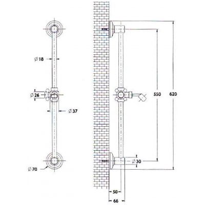 Drążek prysznicowy SAL0031 Sapho Antea