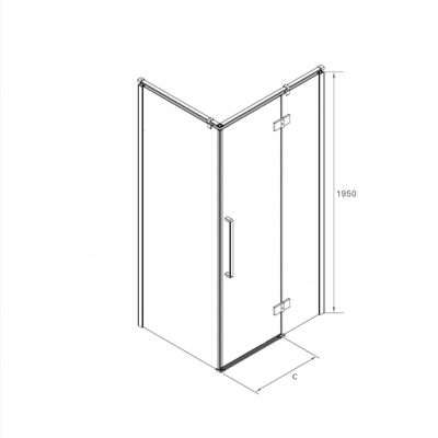 Kabina prysznicowa prostokątna 120x90 cm czarny BK248T0912KL Sea-Horse Fresh Line
