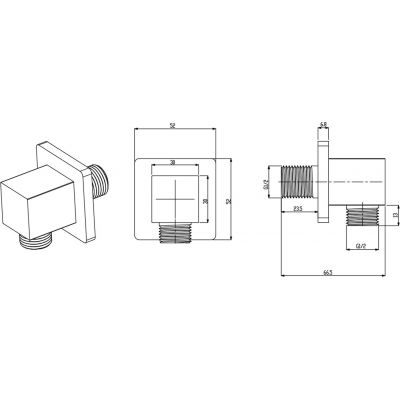 Przyłącze kątowe 120502 Sapho