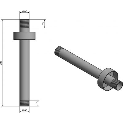 Ramię sufitowe 120505 Sapho