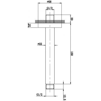 Ramię sufitowe 120506 Sapho