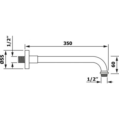 Ramię ścienne BR356 Sapho
