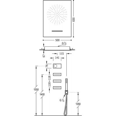 Tres Shower Technology 09286404 zestaw prysznicowy