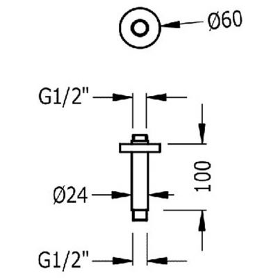 Tres 13452102AC ramię sufitowe