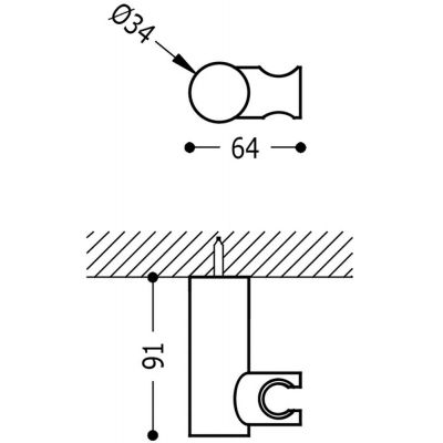 Uchwyt prysznicowy 161839 Tres Selection