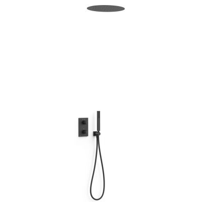 Tres Therm-Box 21125006NM zestaw prysznicowy podtynkowy czarny