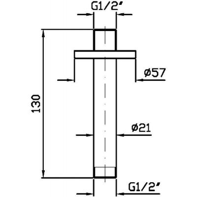 Ramię sufitowe złoty Z93026C41 Zucchetti