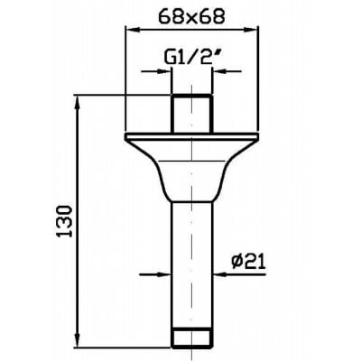 Ramię sufitowe Z93028 Zucchetti Bellagio