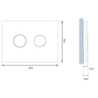 Przycisk spłukujący do wc S97053 Cersanit Accento Circle