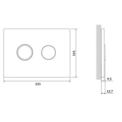 Przycisk spłukujący do wc K97425 Cersanit Accento Circle