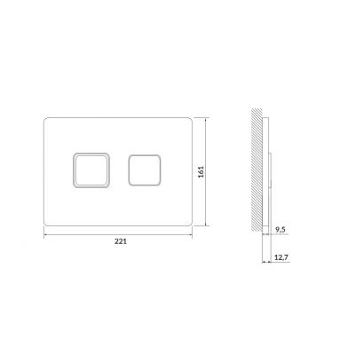 Przycisk spłukujący do wc K97426 Cersanit Accento Square