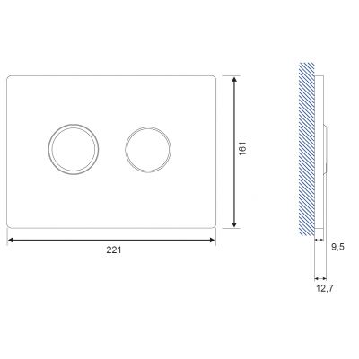 Przycisk spłukujący do wc S97056 Cersanit Accento Circle