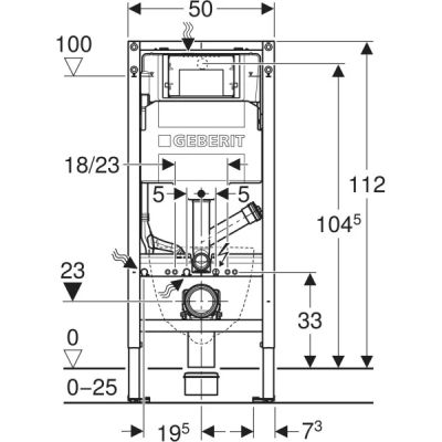 Stelaż podtynkowy do miski wc wiszącej 111364006 Geberit Duofix