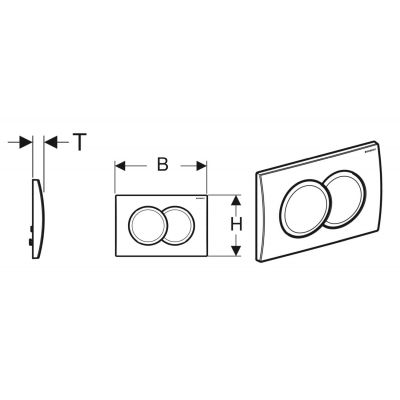 Przycisk spłukujący do wc chrom błyszczący 115107211 Geberit Delta01