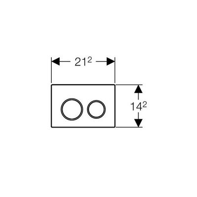 Przycisk spłukujący do wc chrom błyszczący-chrom mat 115085KH1 Geberit Omega20