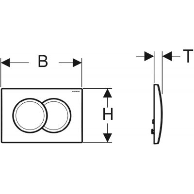 Przycisk spłukujący do wc chrom matowy 115107461 Geberit Delta