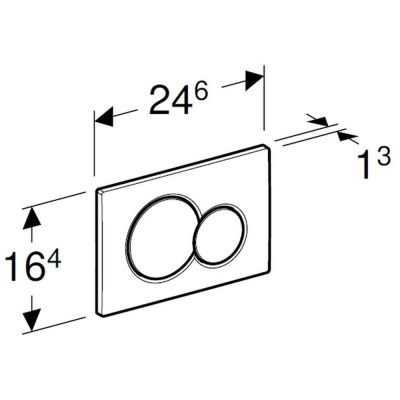 Przycisk spłukujący do wc chrom mat 115770JQ5 Geberit Sigma