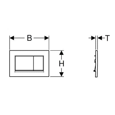 Przycisk spłukujący do wc czarny 115883161 Geberit Sigma30