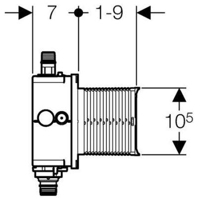 Element montażowy pisuaru 116001001 Geberit Hy